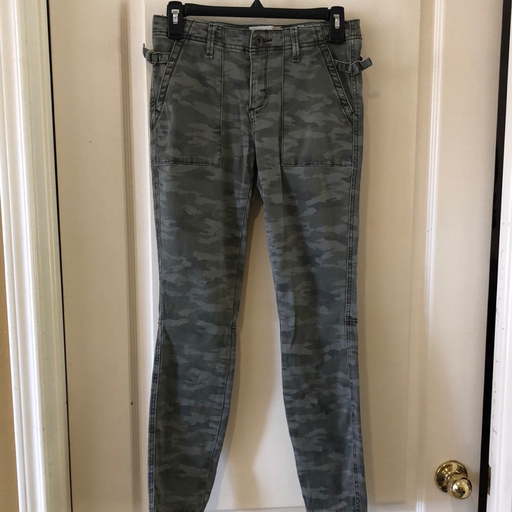 HEI HEI Anthropologie Olive Green Camo Pants